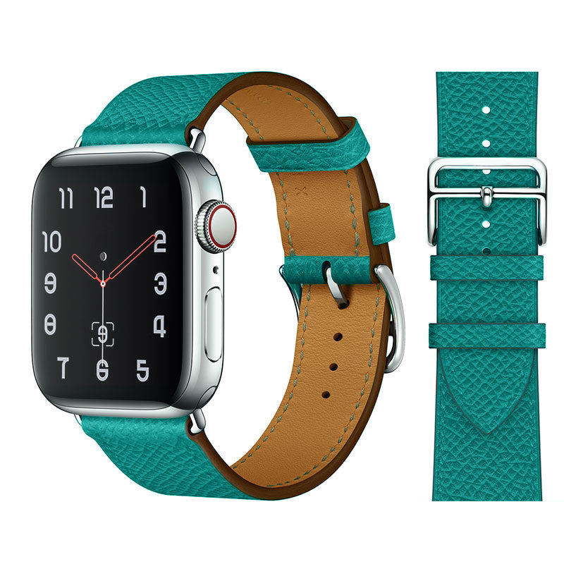 Premium Echtes Leder Armband für Apple Watch: 49mm, 45mm, 44mm, 42mm, 41mm, 40mm, Damen/Herren, iWatch Ultra/9/8/7/6/5/4/SE
