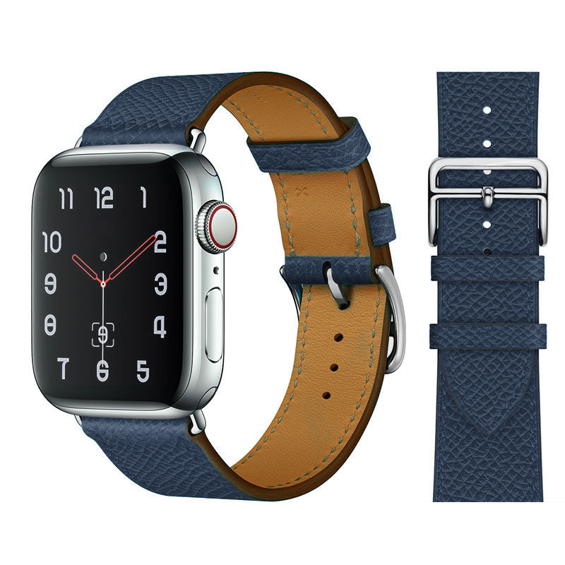 Premium Echtes Leder Armband für Apple Watch: 49mm, 45mm, 44mm, 42mm, 41mm, 40mm, Damen/Herren, iWatch Ultra/9/8/7/6/5/4/SE