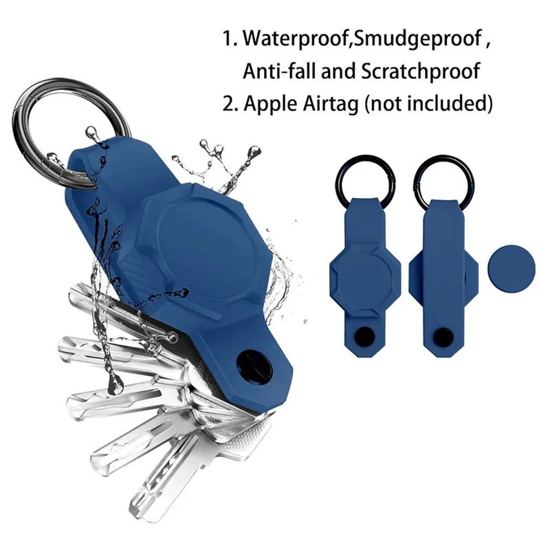 Hochwertiges Silikonhülle für Apple Airtags | Wasserdichter Schlüsselbund mit Ringhalter | Schlüsselorganizer, Anti-Verlust