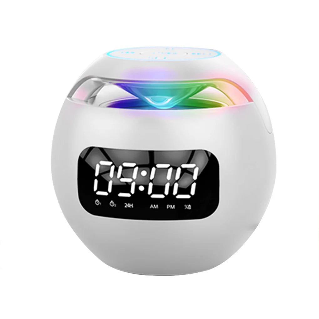 Mini-Lautsprecher mit Bluetooth: Tragbarer intelligenter Induktions-Digitalwecker + Bluetooth 5.0 Lautsprecher in hoher Qualität