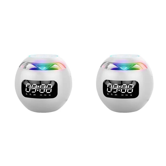 Mini-Lautsprecher mit Bluetooth: Tragbarer intelligenter Induktions-Digitalwecker + Bluetooth 5.0 Lautsprecher in hoher Qualität