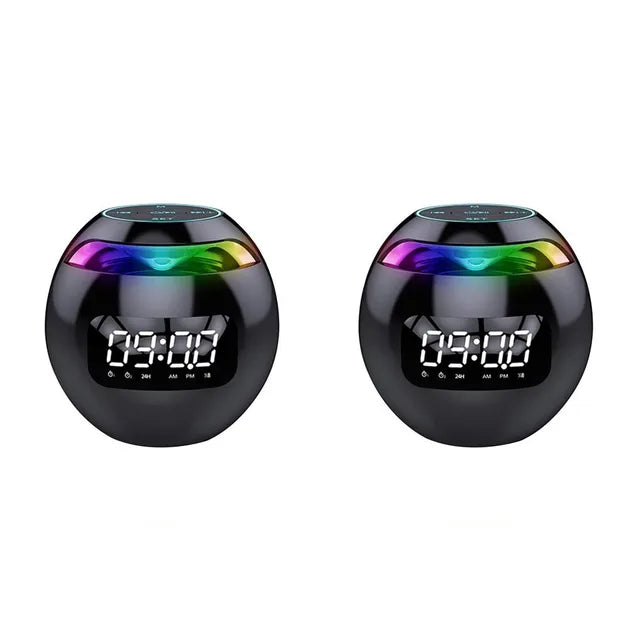 Mini-Lautsprecher mit Bluetooth: Tragbarer intelligenter Induktions-Digitalwecker + Bluetooth 5.0 Lautsprecher in hoher Qualität