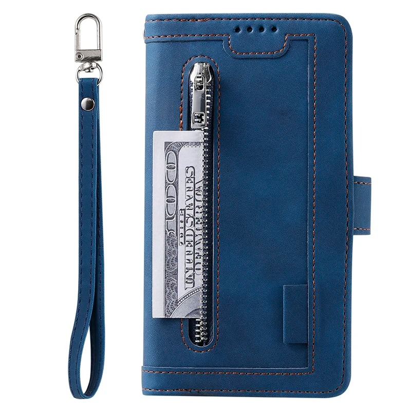 <tc>High-Quality Leather iPhone Case with Zipper, Card Holder, Stand, and Strap | Flip Cover Case for Apple iPhone 16/16e, 15, 14, 13, 12 Pro Max, Pro, Plus & Mini - Versatile Protective Cover</tc>