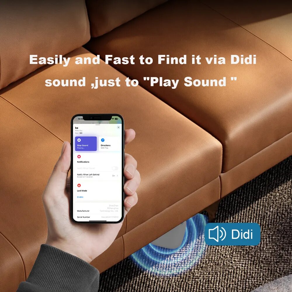 Premium Bluetooth-GPS-Tracker als Alternative zu Apple AirTag Verlorenes mit unserer App finden Ferngesteuerter