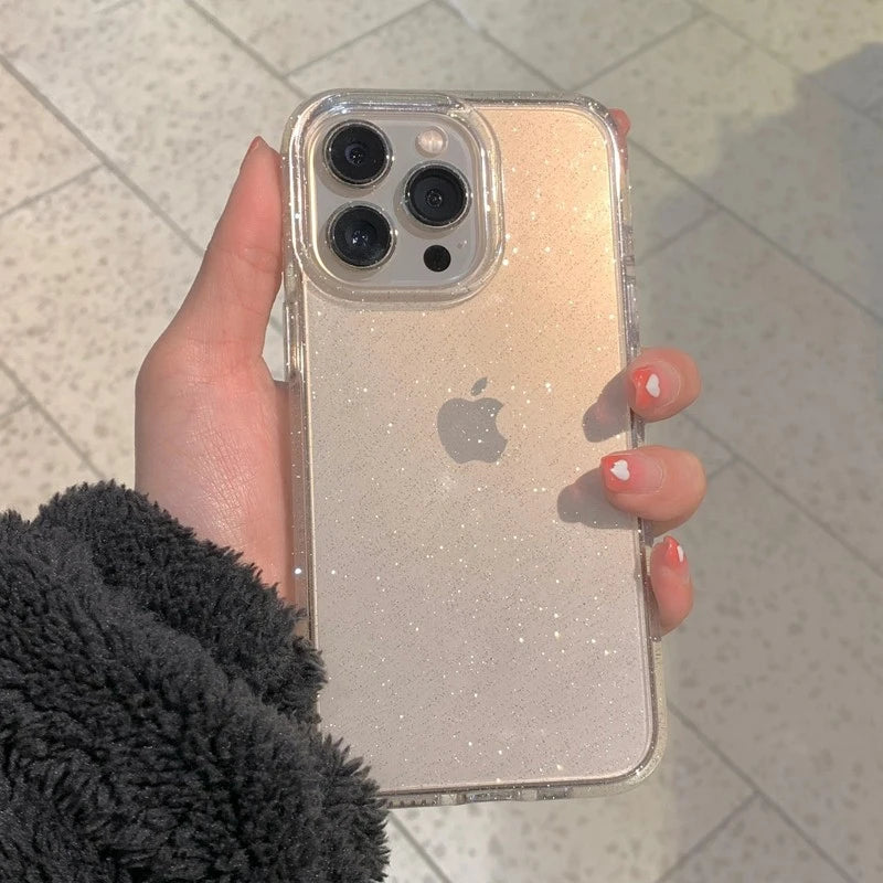 Luxury Bling Glitter Transparent Shockproof Case for Apple iPhone 16/15/14/13/12 Pro Max Plus Mini
| Stylish & Protective