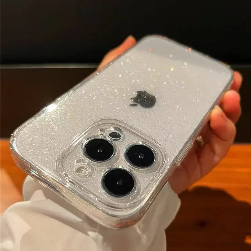 Luxury Bling Glitter Transparent Shockproof Case for Apple iPhone 16/15/14/13/12 Pro Max Plus Mini
| Stylish & Protective