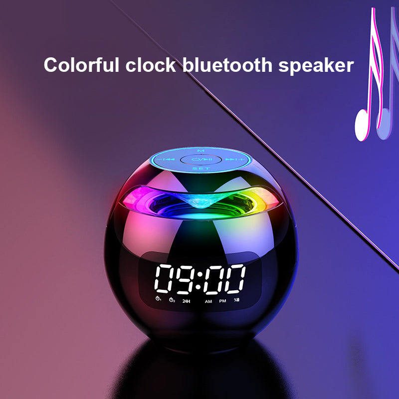 Mini-Lautsprecher mit Bluetooth: Tragbarer intelligenter Induktions-Digitalwecker + Bluetooth 5.0 Lautsprecher in hoher Qualität