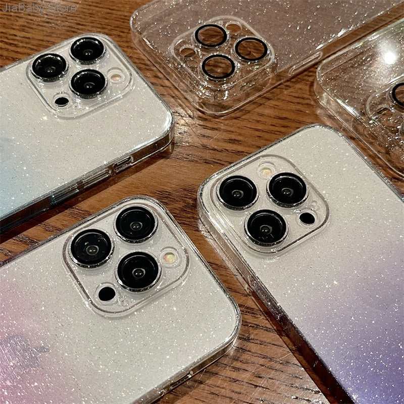 Luxury Bling Glitter Transparent Shockproof Case for Apple iPhone 16/15/14/13/12 Pro Max Plus Mini
| Stylish & Protective