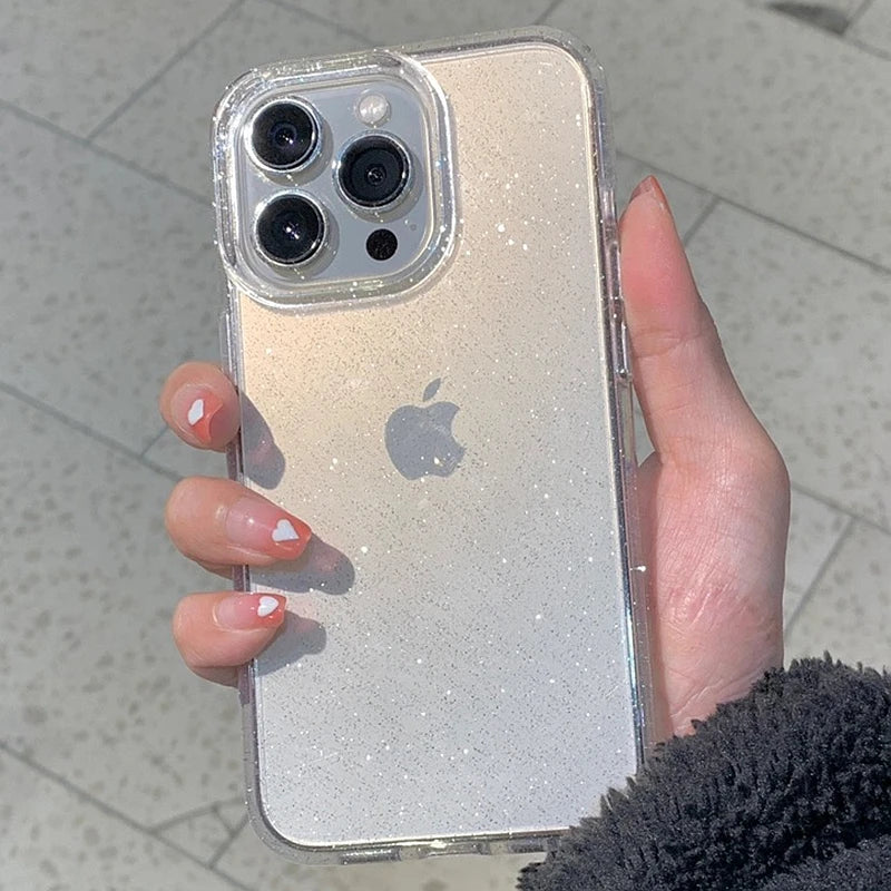 Luxury Bling Glitter Transparent Shockproof Case for Apple iPhone 16/15/14/13/12 Pro Max Plus Mini
| Stylish & Protective