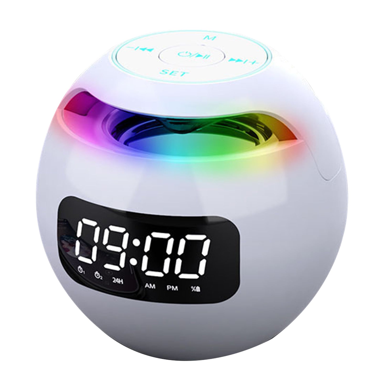Mini-Lautsprecher mit Bluetooth: Tragbarer intelligenter Induktions-Digitalwecker + Bluetooth 5.0 Lautsprecher in hoher Qualität