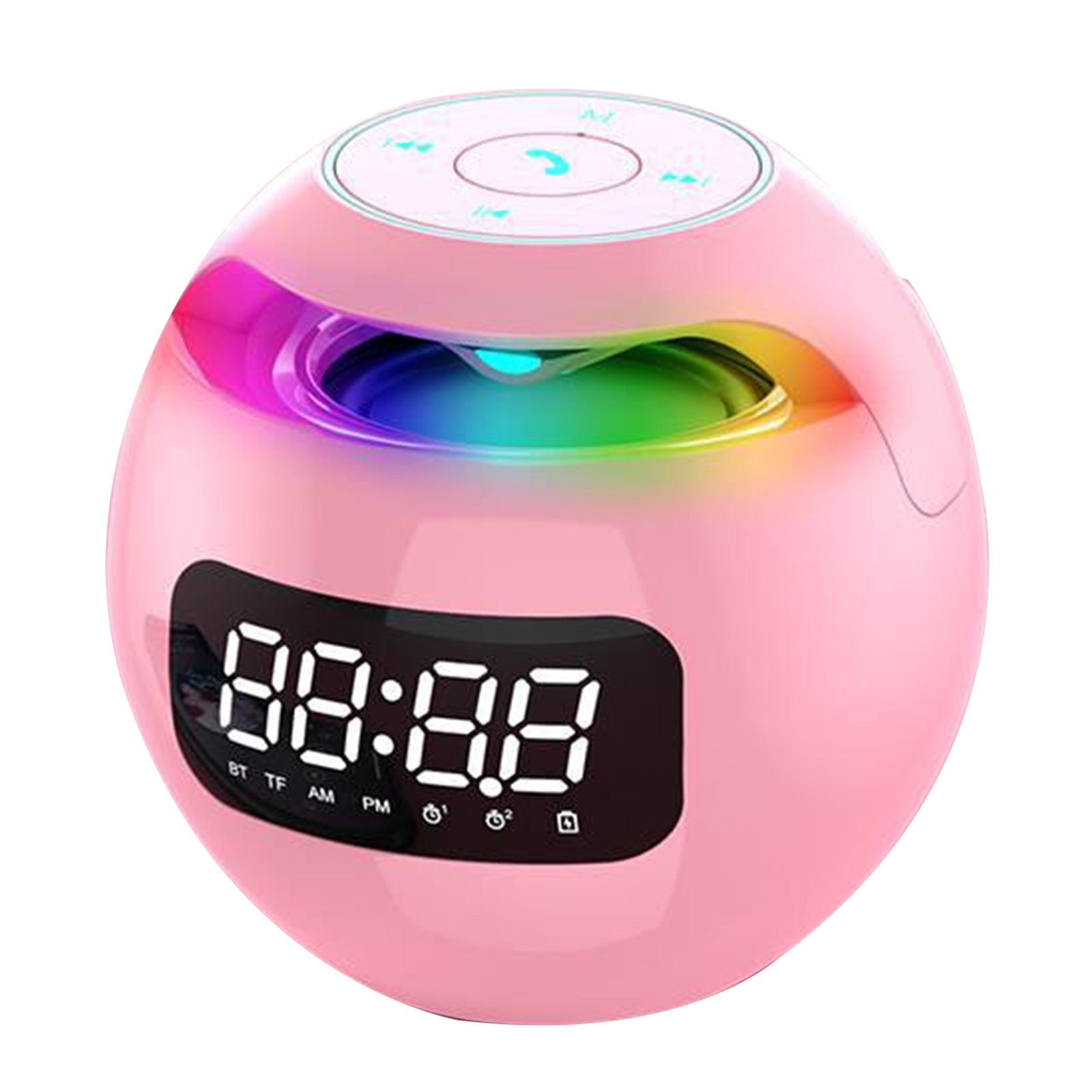 Mini-Lautsprecher mit Bluetooth: Tragbarer intelligenter Induktions-Digitalwecker + Bluetooth 5.0 Lautsprecher in hoher Qualität