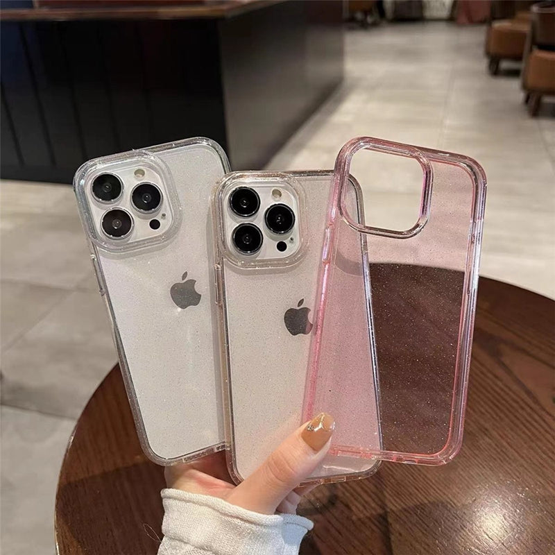 Luxus Bling Glitzer Transparente Stoßfeste Hülle für Apple iPhone | Stilvoll & Schützend