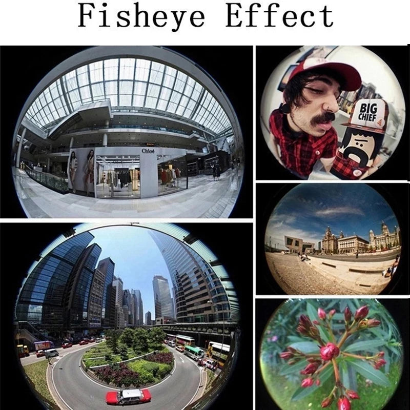 3-in-1 Hochwertiges Fisheye-Telefonobjektiv 0,67X Weitwinkel-Zoom Fish-Makro-Objektiv-Kamera-Kit mit Clip-Objektiv