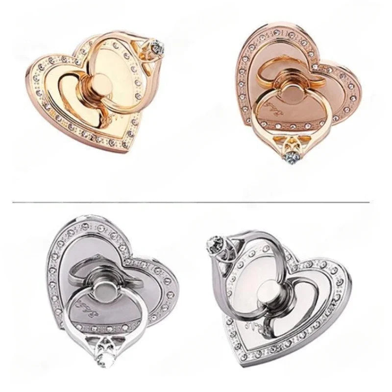 Luxus Diamant Shiny Edelsteine Metall Handy-Ringhalterung: Universal Telefonhalter, Drehbar für Apple iPhone, Samsung & mehr