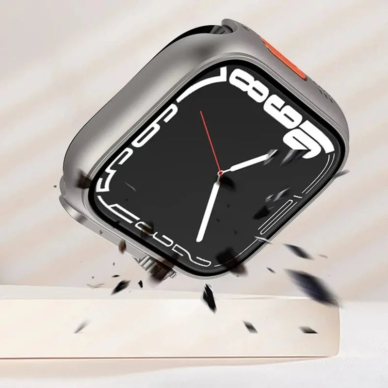 Premium Displayschutzfolie für Apple Watch 44mm 45mm 40mm 41mm - Hartes PC-Front | und Rückseitenstoßstangengehäuse für i