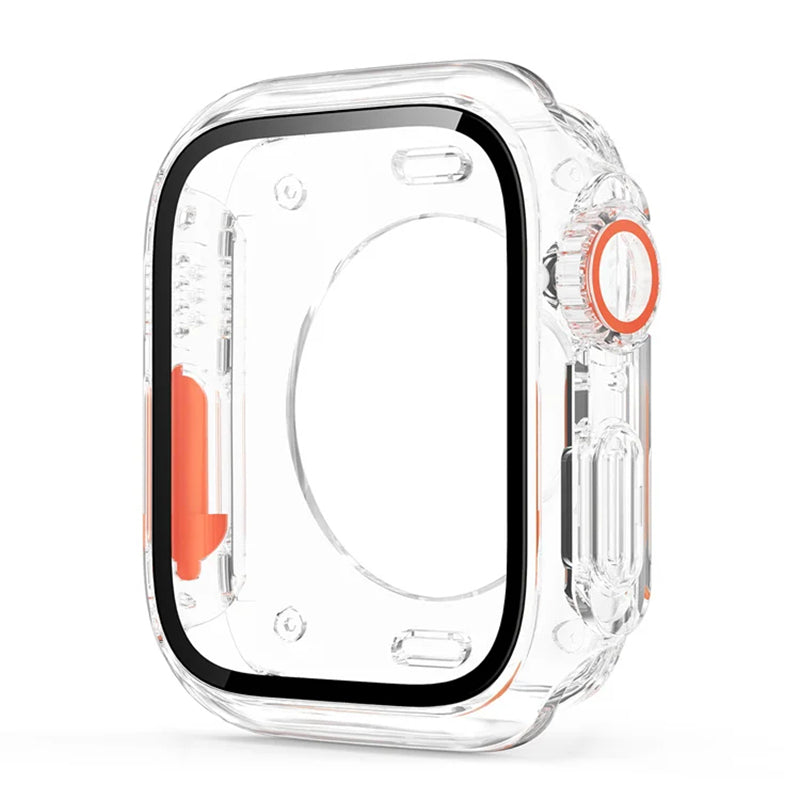 Premium Displayschutzfolie für Apple Watch 44mm 45mm 40mm 41mm - Hartes PC-Front | und Rückseitenstoßstangengehäuse für i