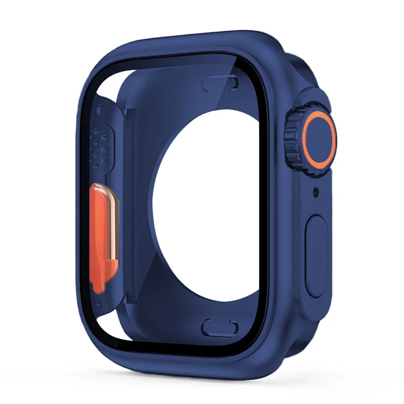 Premium Displayschutzfolie für Apple Watch 44mm 45mm 40mm 41mm - Hartes PC-Front | und Rückseitenstoßstangengehäuse für i