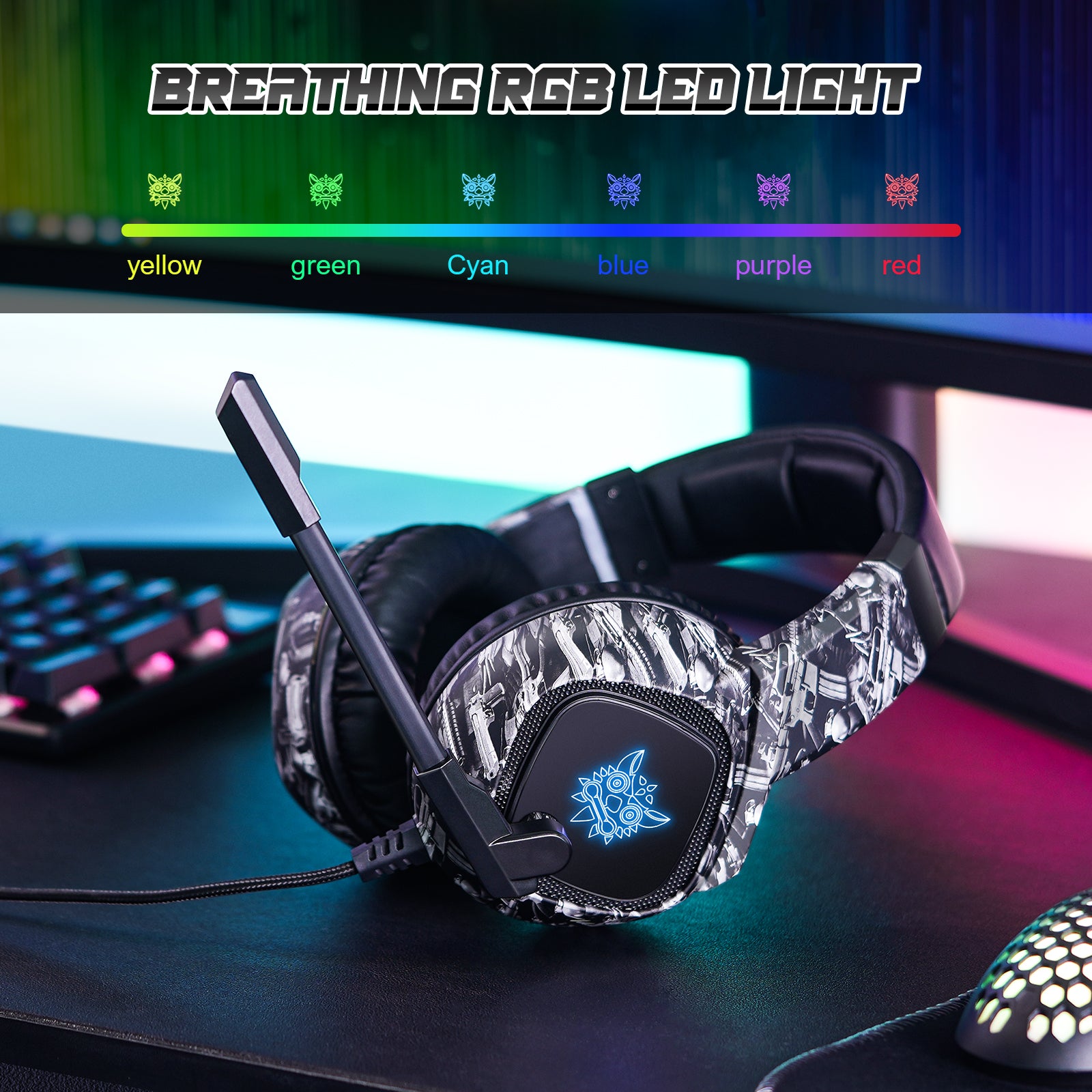 Premium ONIKUMA K19 Gaming-Headset | Kabelgebunden, Geräuschunterdrückung, Mikrofon | Stereokopfhörer | Limitierte Auflage