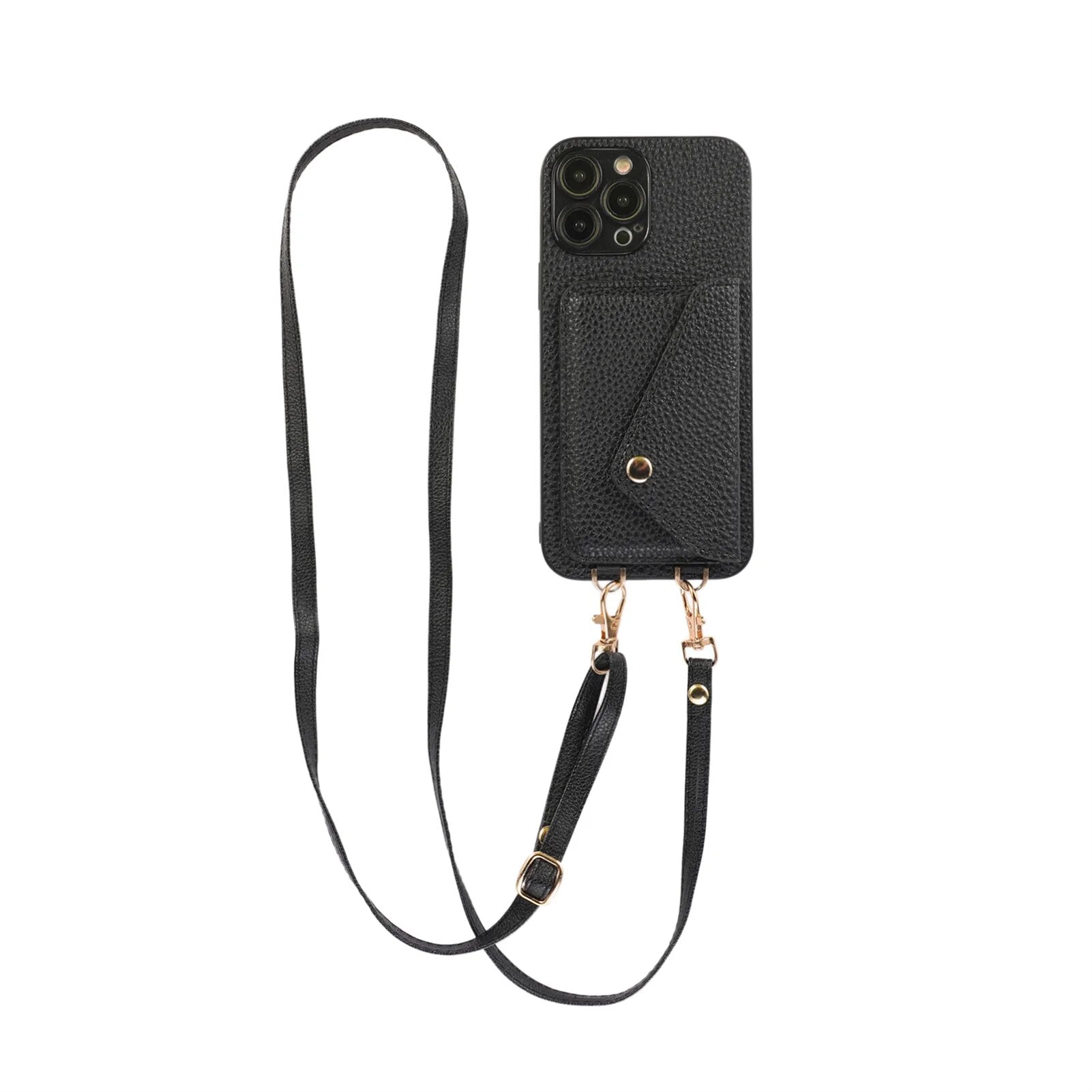Hochwertige Crossbody-Brieftaschen-Ledertasche mit Kartenhalter und Portemonnaie-Funktion | Apple iPhone-Hülle mit Umhängeband und Geldbörsenfunktion - Phone Heaven Zone