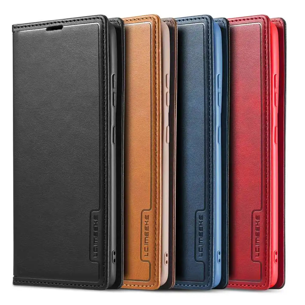 High-Quality Leather Flip Cover Wallet with Magnetic Closure and SIM Card Slot iPhone Case | MagSafe Compatible with Full Protection and Camera Lens Cover for Apple iPhone 16/15/14/13/12 Pro Max Plus Mini | Armor Phone Case Wallet Protective Cover