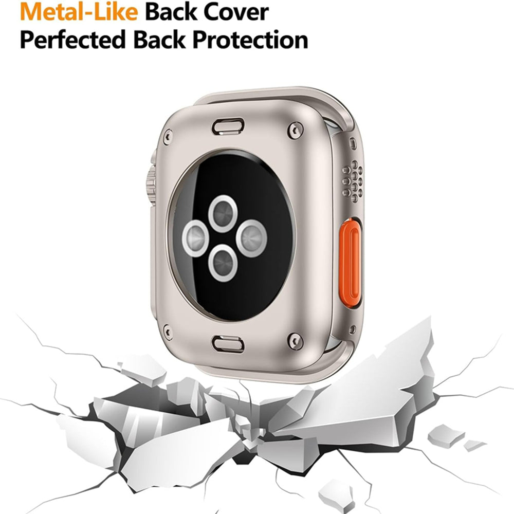 Premium Displayschutzfolie für Apple Watch 44mm 45mm 40mm 41mm - Hartes PC-Front | und Rückseitenstoßstangengehäuse für i