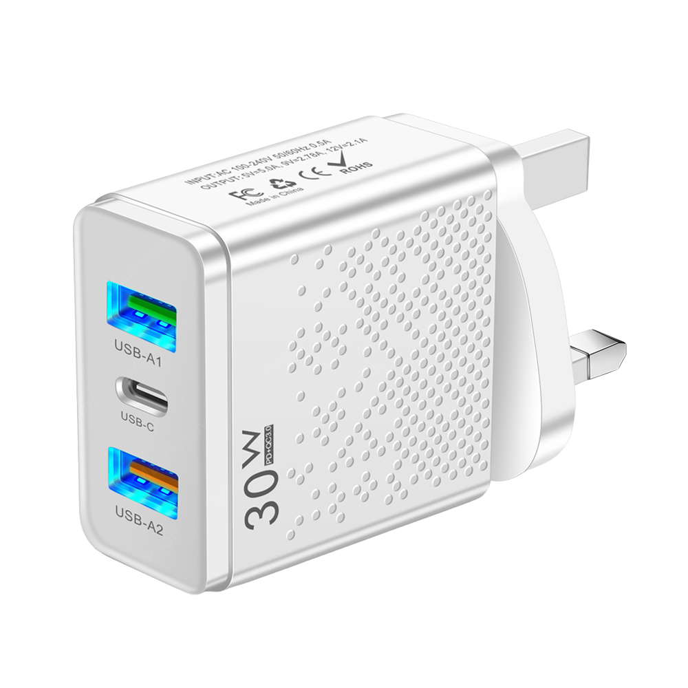 USB C Charger - 60W Power Delivery Quick Charge 3.0 Type-C Power Adapter for Smartphones, Apple iPhone, Samsung, iOS & Android Xiaomi,Huawei & Android - Qualcomm Quick Charge with 3 USB & 1 Type-C Port