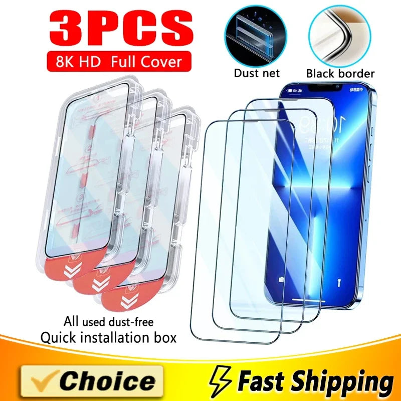 Premium Ultra-Klare Panzerglas Displayschutzfolie & Kamera Schutz für Apple iPhone – 9H Gehärtetes Glas, Blasenfrei,