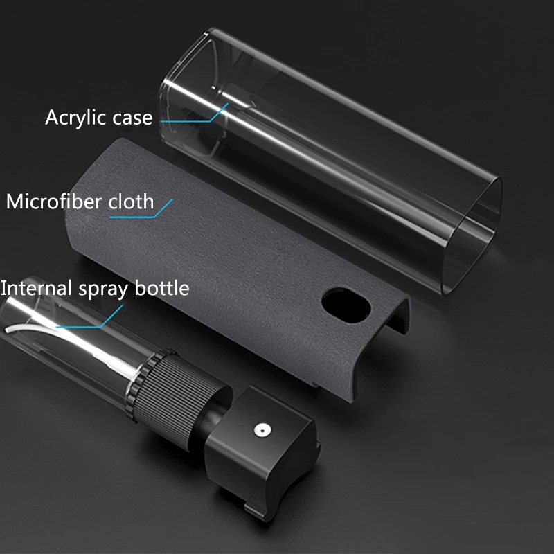 2-in-1 Premium Mikrofaser Bildschirmreiniger Sprayflasche & Mikrofasertuch für Handy, iPhone, iPad, MacBook, Laptop, Computer