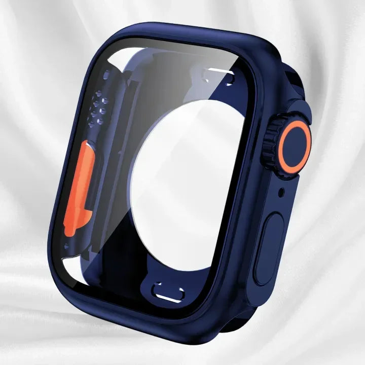 Premium Displayschutzfolie für Apple Watch 44mm 45mm 40mm 41mm - Hartes PC-Front | und Rückseitenstoßstangengehäuse für i