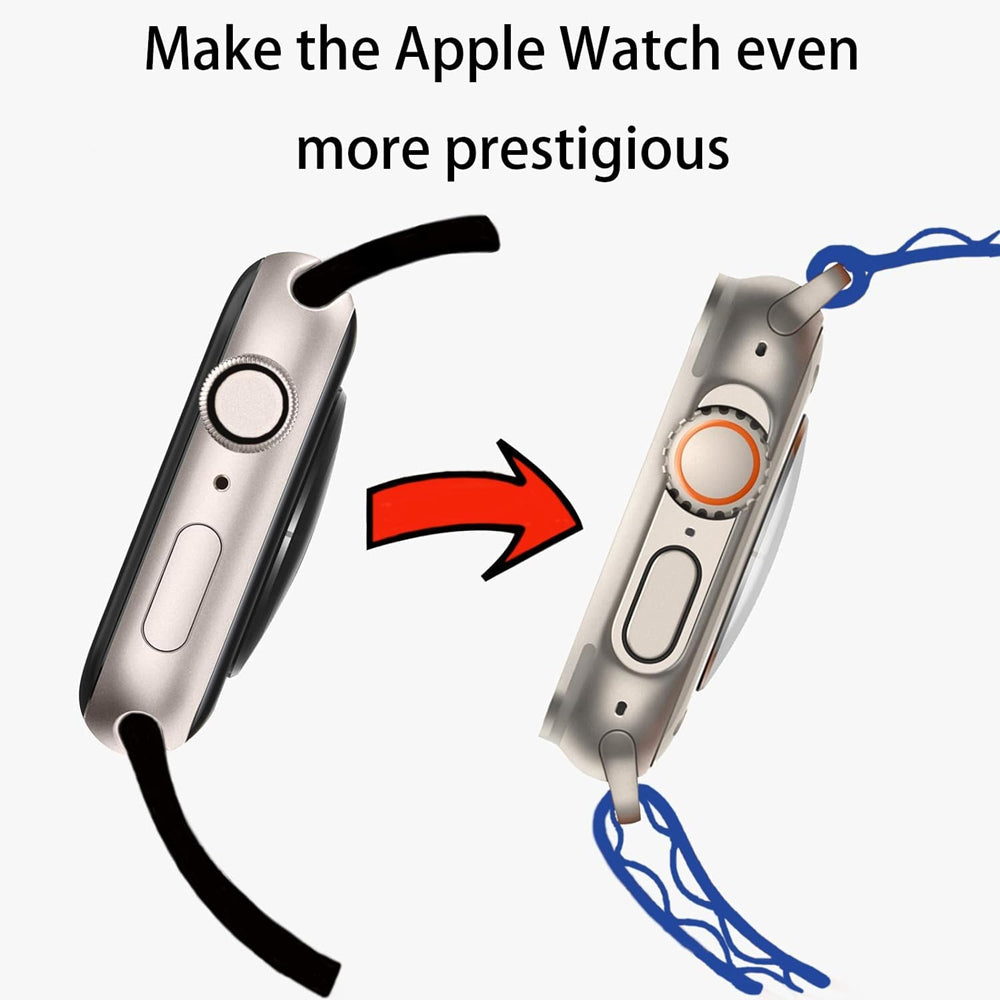 Premium Displayschutzfolie für Apple Watch 44mm 45mm 40mm 41mm - Hartes PC-Front | und Rückseitenstoßstangengehäuse für i