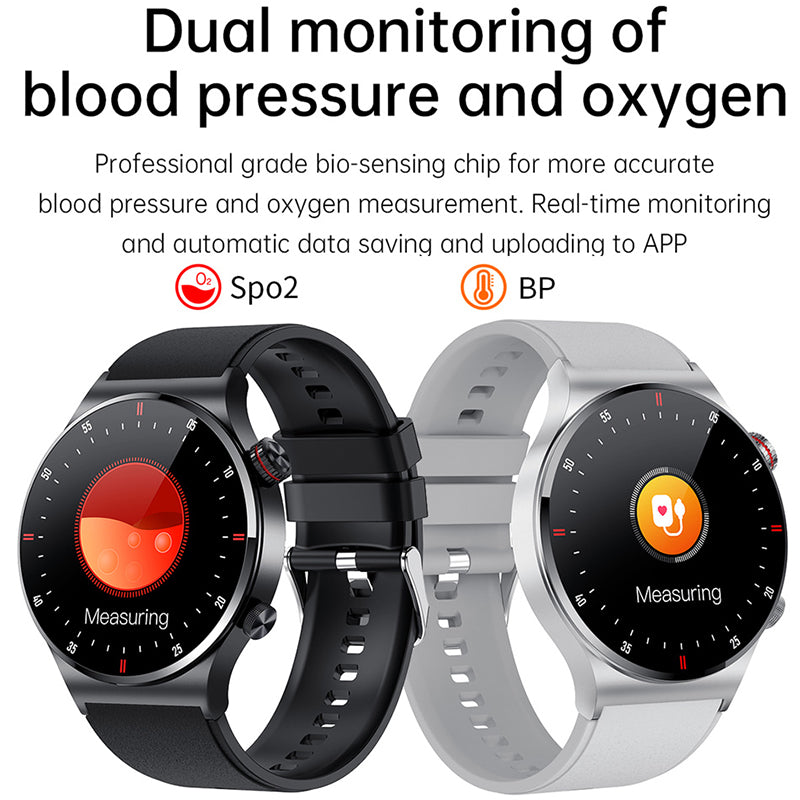 Premium Smartwatch für Männer | Uhr 4 Pro mit AMOLED HD Bildschirm Bluetooth Anruf, GPS Herzfrequenzmessung