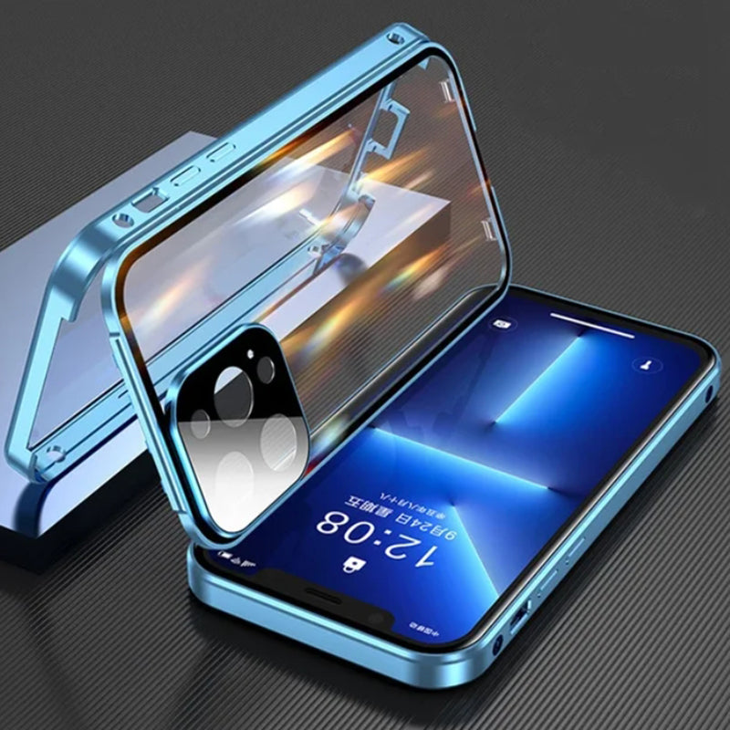 High-Quality iPhone Case with 360° Full Sealed Protection of Glass and Metal | MagSafe-Compatible Protective Case, 360-Degree Protection, Camera Lens Protection for Apple iPhone 16/16e, 15, 14, 13, 12 Pro Max, Pro, Plus & Mini Cover | Armor Bumper Case