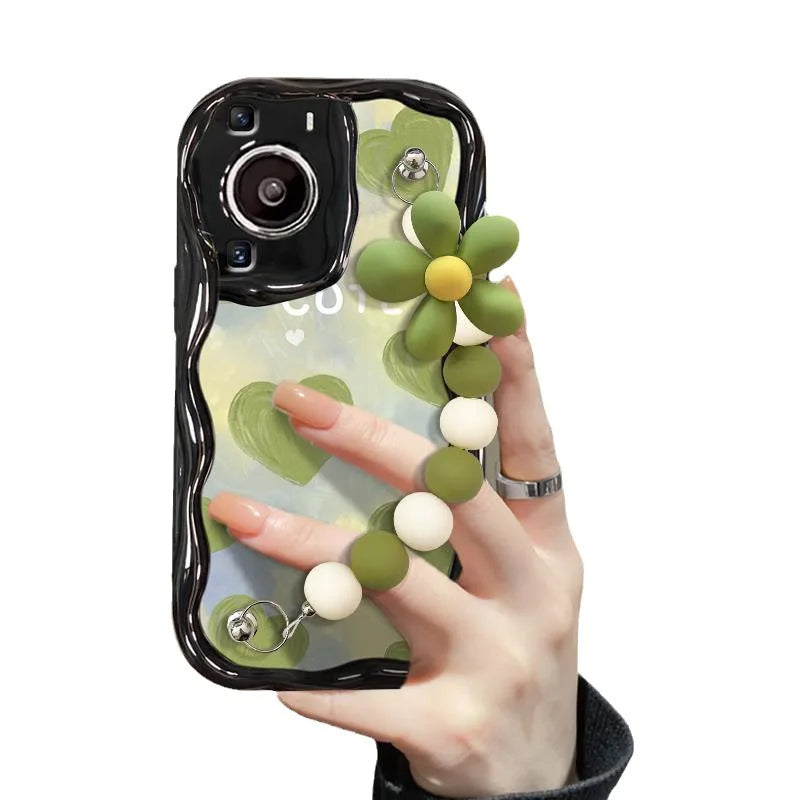 Beautiful White Heart Design Makeup Mirror iPhone Case | MagSafe-Compatible Protective Case with 360-Degree Protection and Camera Lens Cover for Apple iPhone 16/16e, 15, 14, 13, 12 Pro Max, Pro, Plus & Mini Cover | Armor Case and Bumper Cover