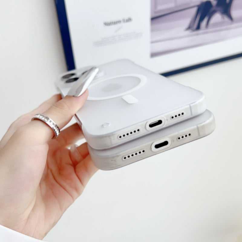 Ultra-Thin Magnetic Transparent For Apple iPhone 16/15/14/13/12 Pro Max Plus Mini Case | Premium Shockproof Slim Frameless Clear Water-Resistant Protective Cover with Magsafe