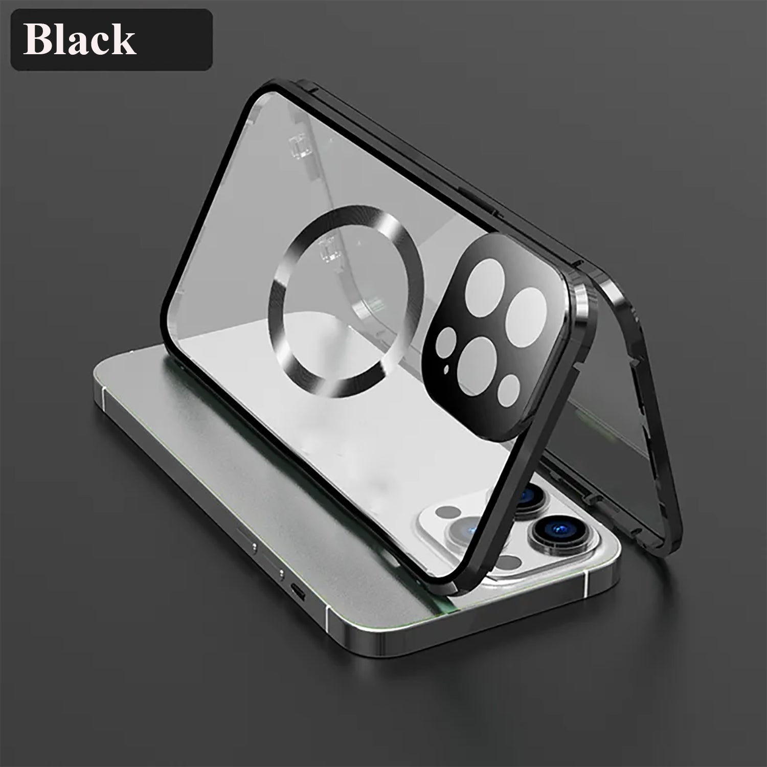 High-Quality iPhone Case with 360° Full Sealed Protection of Glass and Metal | MagSafe-Compatible Protective Case, 360-Degree Protection, Camera Lens Protection for Apple iPhone 16/16e, 15, 14, 13, 12 Pro Max, Pro, Plus & Mini Cover | Armor Bumper Case
