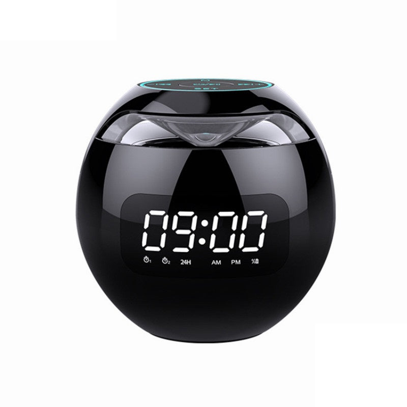 Mini-Lautsprecher mit Bluetooth: Tragbarer intelligenter Induktions-Digitalwecker + Bluetooth 5.0 Lautsprecher in hoher Qualität