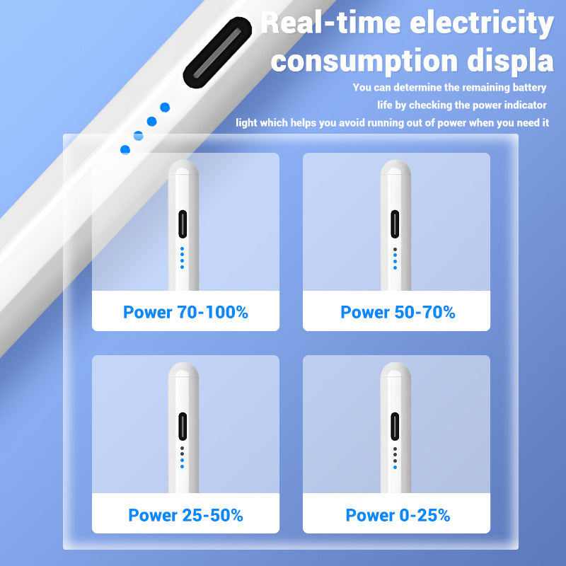 Premium AIeach A33 Stylus Touchscreens, Apple iPad Stift, Apfelstift, Android & iOS Tablet-Stift Power-Display\