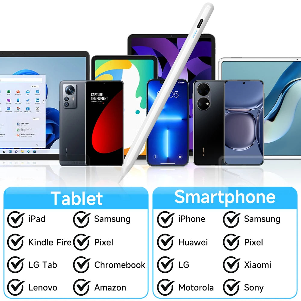 Premium Universaler Stylus für Tablet & Handy Touch Stift Apple iOS, Android & Windows, iPad & Xiaomi Huawei