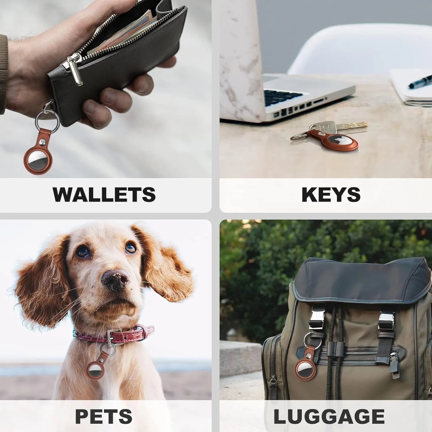 Premium AirTag Lederhülle mit Keychain