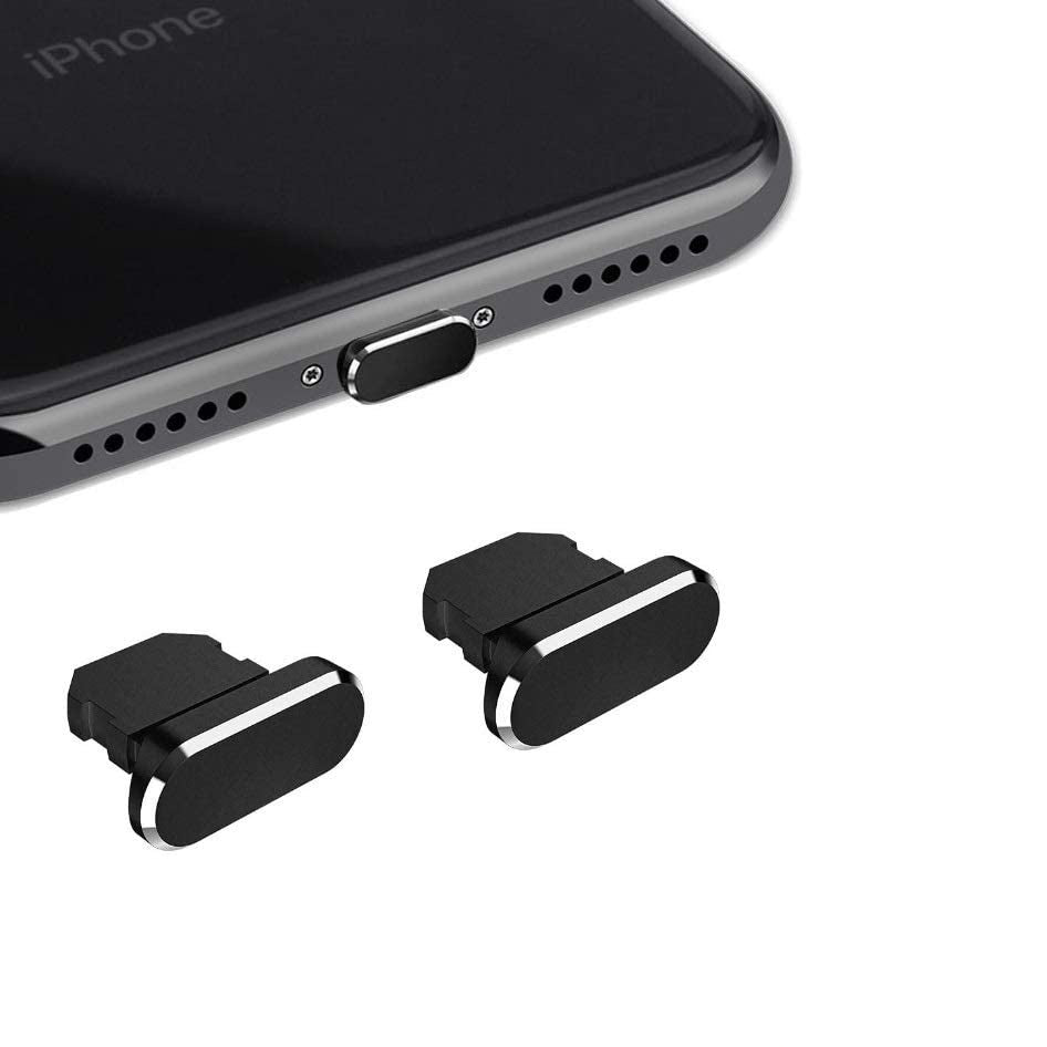 Premium Metall-Staubschutz für iPhone 15/14/13/12 Pro/Max/Plus/Mini | Ladeanschluss-Schutz, kompatibel mit iPhone & iPad